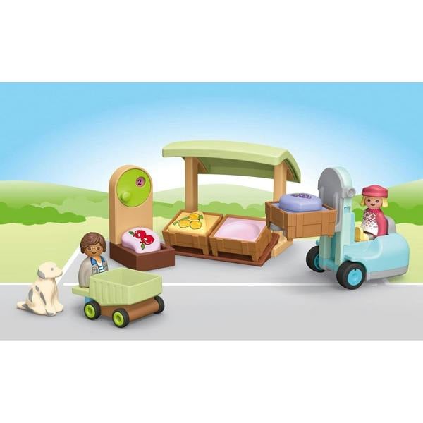 Playmobil Junior: Market Stall & Forklift - 71691 Playset