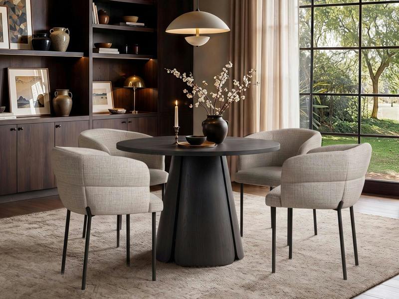 Ebony Black Extendable Dining Table
