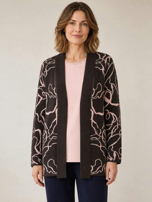 TIGI Squiggle Jacquard Cardigan