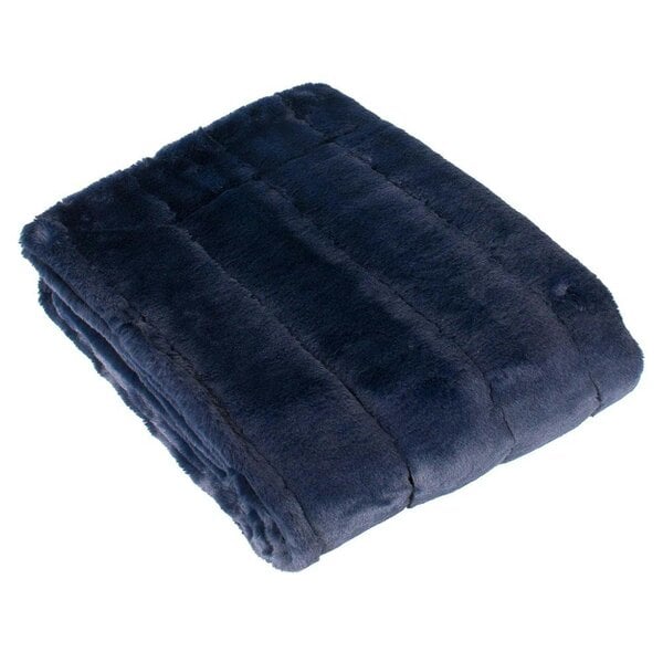 Riva Home Empress Faux Fur Throw - Navy