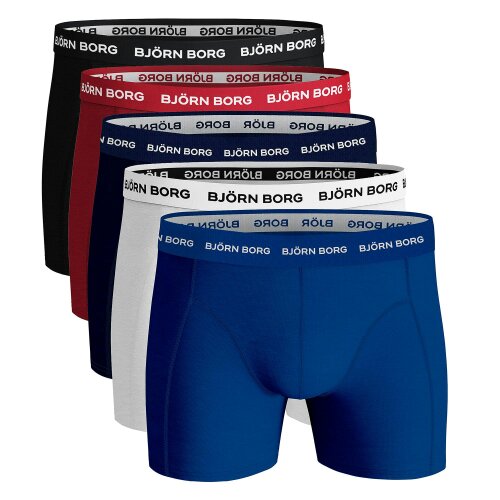 Bjorn Borg 5 Pack Mens Cotton Stretch Boxers Soft Everyday Underwear Shorts