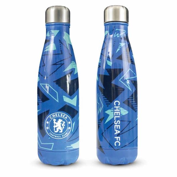 Chelsea FC Pattern Water Bottle, Water Bottles, Sports, Gift