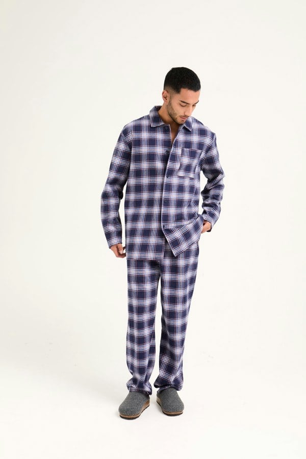 Mister You Plaid Pyjamas in Midnight