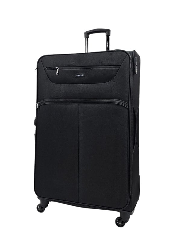 TruClothing Soft Case Suitcase 4 Wheels Zipped Compartments