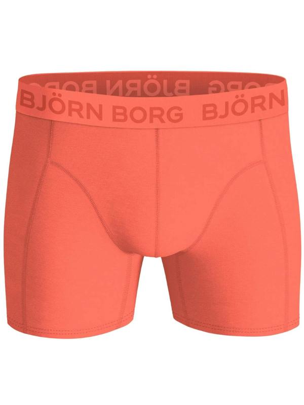 Bjorn Borg 3-Pack Logo Solids Boxer Briefs, Blue/Orange/Khaki