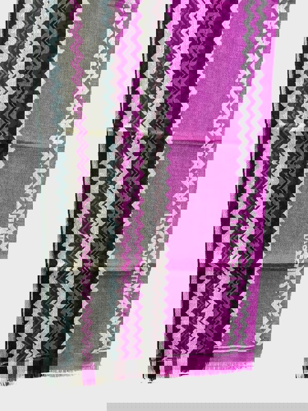 Missoni Fuchsia Scarf Wool Purple