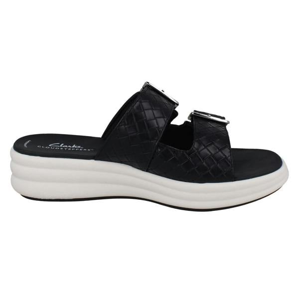 Clarks Ladies Clarks Cloudsteppers Woven Mule Sandals Drift Buckle