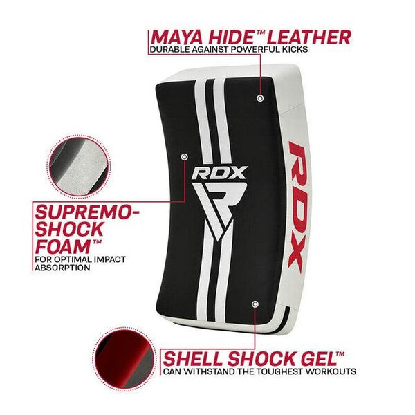 RDX Sports ARM PAD GEL KICK SHIELD WHITE/BLACK HEAVY (SINGLE)