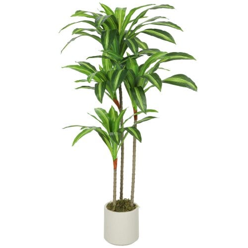 Wyld Haus Mivi Artificial Dracaena Style Tree With Flexible Trunks 120cm Green