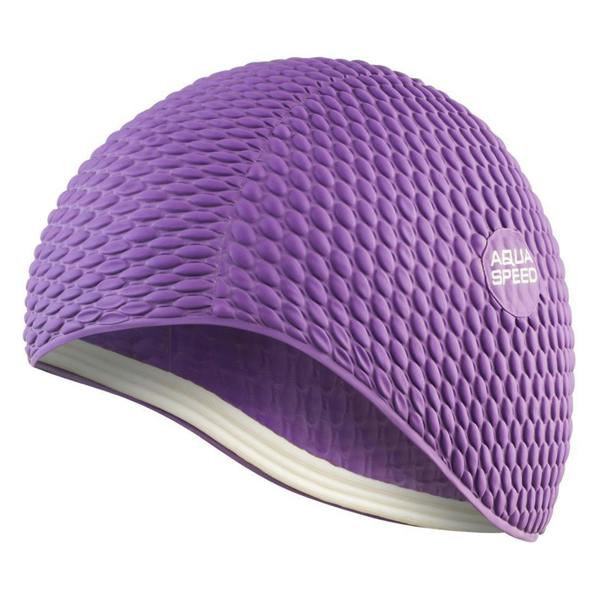 Aqua Speed Girls Bombastic Swimming Cap | Long Hair Soft Latex Comfortable Fit Cap