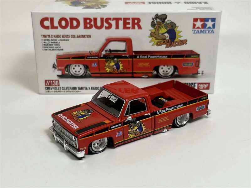 Mini GT Chevrolet Silverado Tamiya x Kaido House Clod Buster 1:64 Scale KHMG130