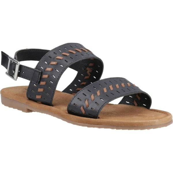 Hush Puppies Hadley Leather Women's Black Sandals