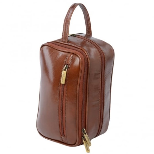 Ashwood Real Leather Toiletry Washbag: 2080