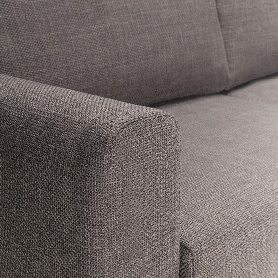 Wyld Haus Set of 2 San Sebastian 3 Seater Sofas Upholstered Light Grey Fabric