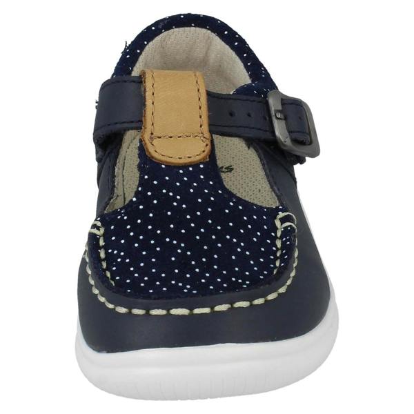 Clarks Girls Clarks Polka Dot Detailed T-Bar Shoes Cloud Rosa T