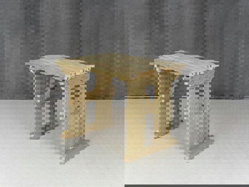 Hollies Wooden Garden Table – Outdoor Picnic Dining Desk for Gardens, Patios, and Backyards