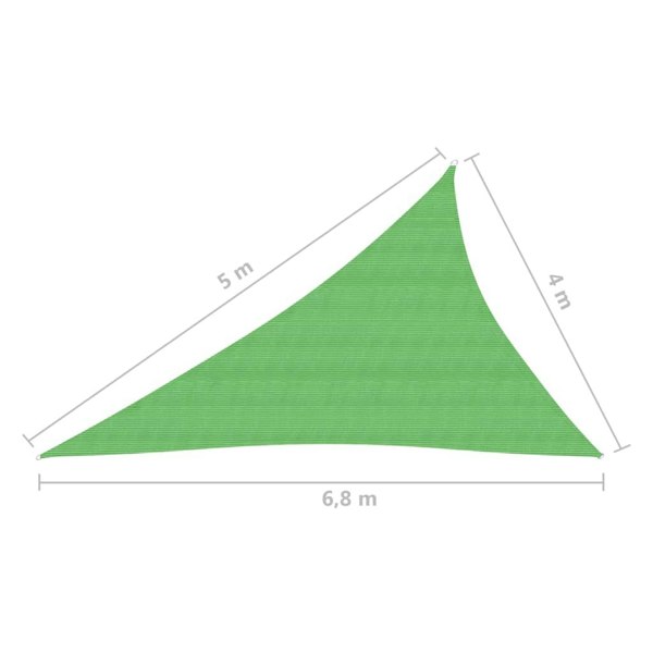 Berkfield Sunshade Sail 160 g/m�__ Light Green 4x5x6.8 m HDPE