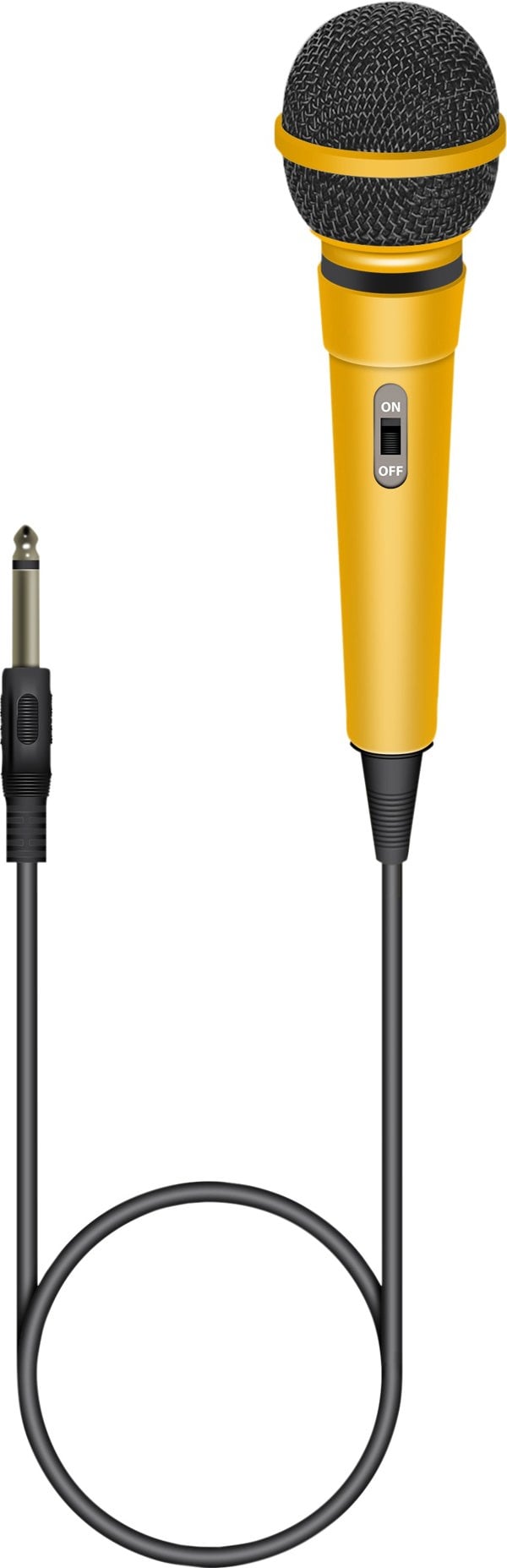 Mr Entertainer Yellow Dynamic Plastic Microphone