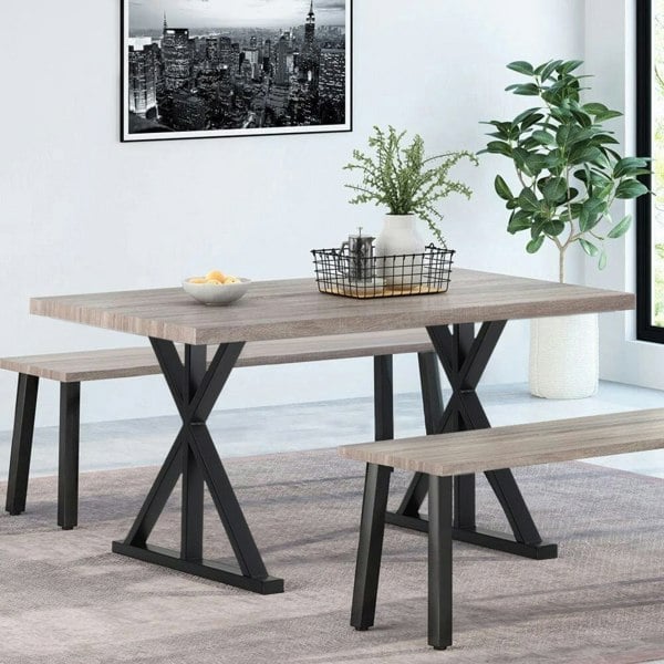 2 Pieces Black Metal Table Legs Heavy Duty Industrial Table Legs Living and Home