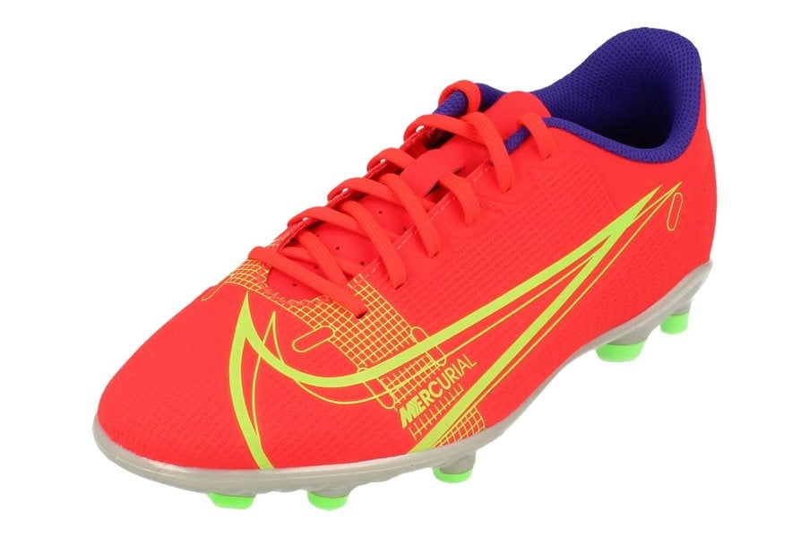 Nike Junior Vapor 14 Club Fg/Mg Football Boots Cv0823  600 - Bright Crimson Metallic Silver 600 - Photo 0