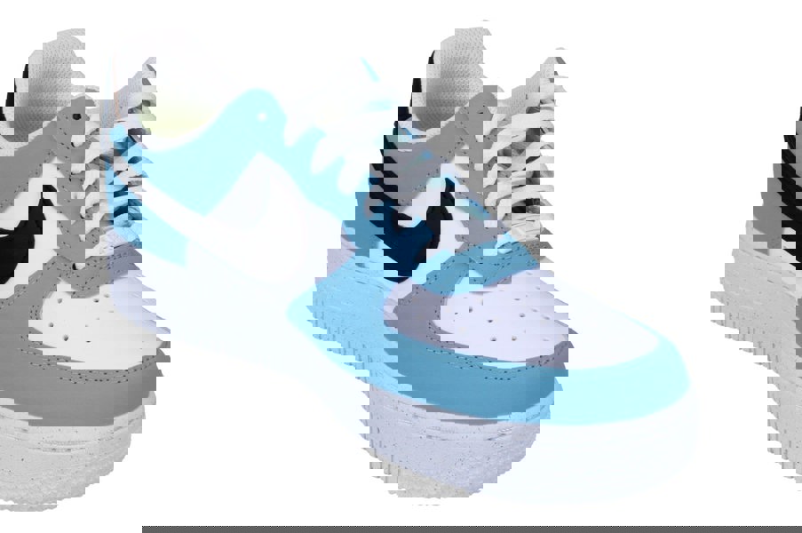 Nike Womens Air Force 1 07 Next Nature Trainers Hj9571  400 - Denim Turquoise Black White Cyber 400 - Photo 3