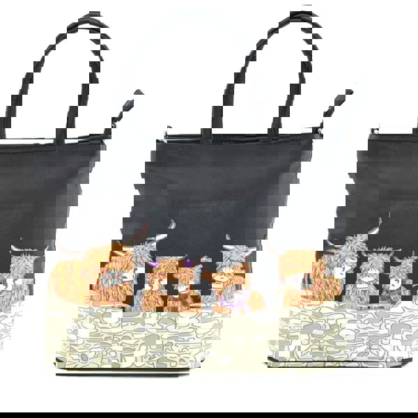 Mala Leather Bella Highland Cow Family Leather Multiway Grab Bag