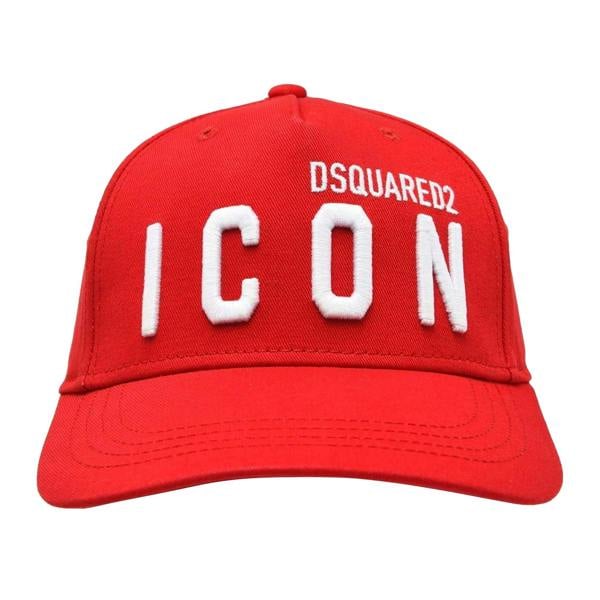 DSquared2 Childrens/Kids Icon Logo Cotton Baseball Cap - Tango Red - 