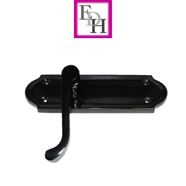EDH Door Hardware Black Nickel Internal Door Handles Ashford Style Lever Latch + Tubular Latch Set