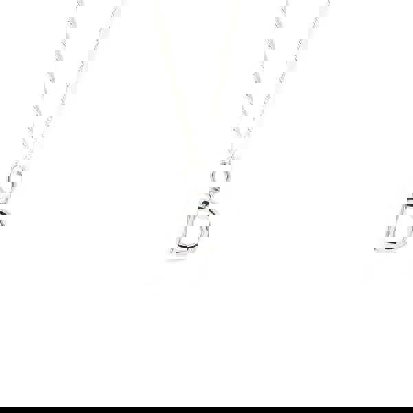 Say It With Dainty Block Initial Necklace - Sterling Silver
