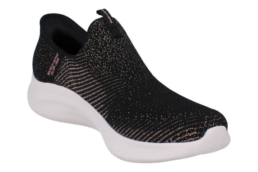 Skechers Hands Free Slip-Ins Ultra Flex 4.0 Midnight Sparkle Womens Shoes 150805 Trainers  BKRG