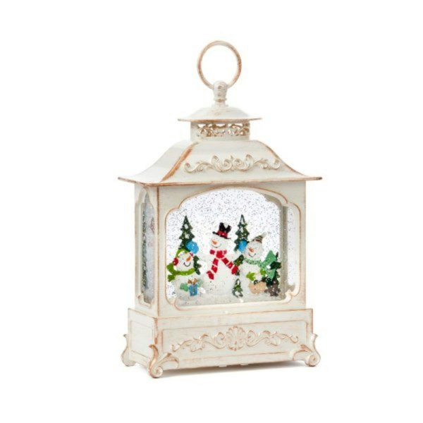 Samuel Alexander 28cm Battery Operated LED Christmas Snowman Wonderland Lantern Decoration