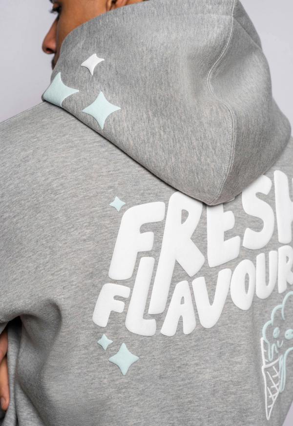Fresh Couture Fresh Flavours  Hoodie - Marl Grey
