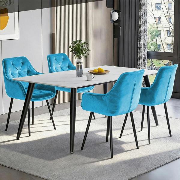 Groundlevel Set of 2 Velvet Upholstered Dining Chairs