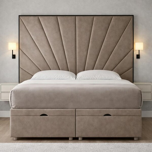 Great British Beds Mercer Divan Ottoman with Contrast Piping
