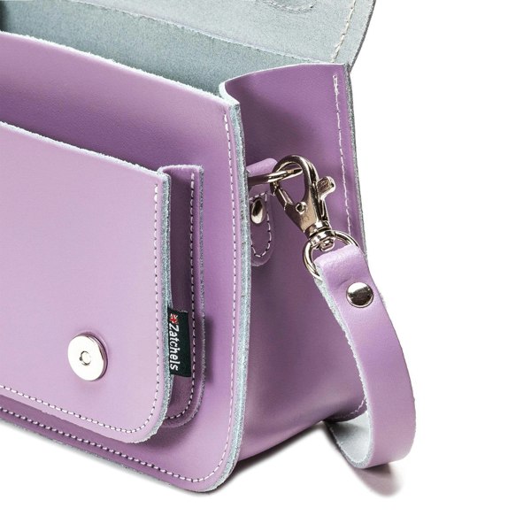 Zatchels Handmade Leather Micro Satchel - Pastel Violet