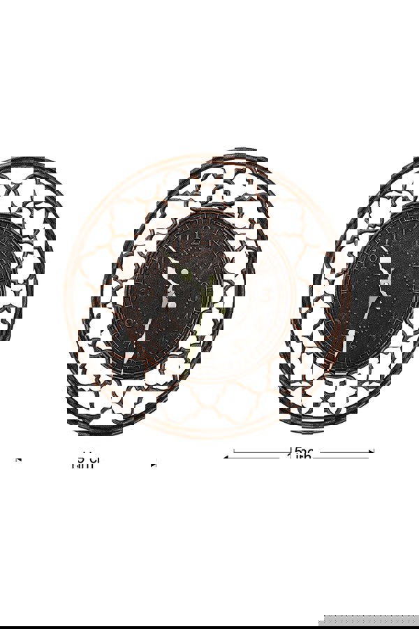Living and Home Retro Cut-out Table Desk Clock Resin
