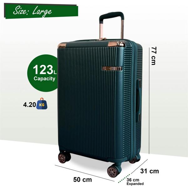 Snowball Expandable Hard Shell 8 Wheels Luggage Travel Cabin Suitcase Set