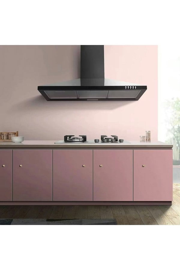 Living and Home 90CM Wall Mount Cooker Hood 3 Speeds with LED Lights 3-Layer Aluminum Filter Kitchen Extractor