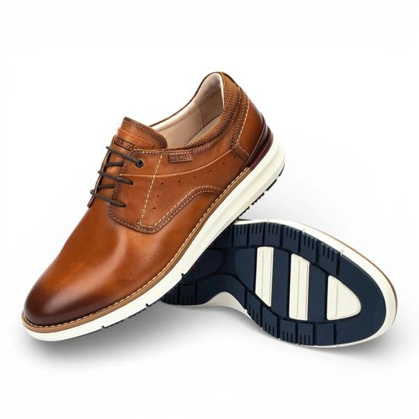 Pikolinos Manacor - Men's Brown Leather Lace-Up Sneakers