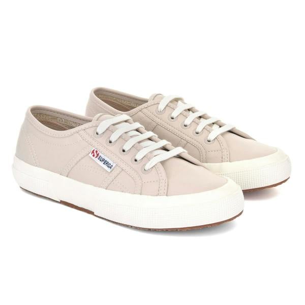 Superga Unisex Adult 2750 Vegan Leather Trainers - Beige/White Avorio