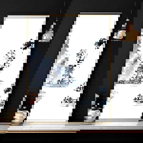 Japanese cherry blossom tree | set of 3 framed wall art