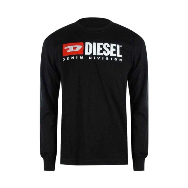 Diesel Mens Division Cotton T-Shirt - Black - 