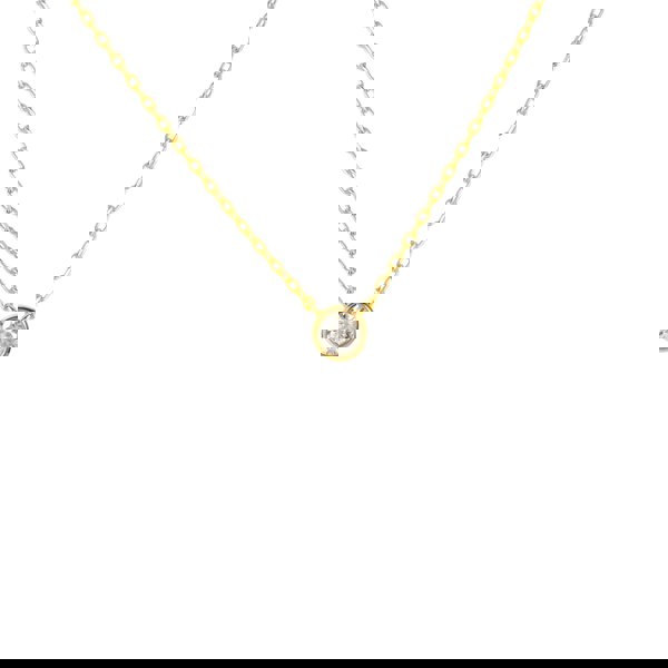 BLOOMTINE Illuminess™ Gold Vermeil '6mm' Single Stone Sparkle Necklace