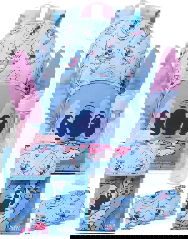 Disney Unisex Kids Purple Lilo & Stitch 4 Piece Backpack Set (One Size)