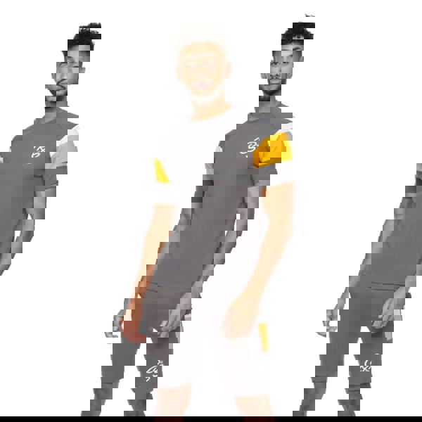 Crosshatch Mens Cremland T-Shirt & Shorts Set - Dark Grey - 