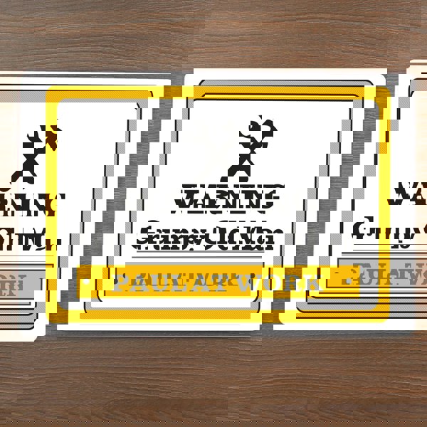 Personalised Memento Company Personalised Man At Work Sign