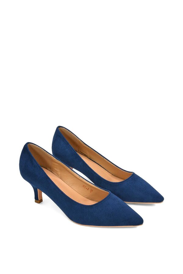 XY LONDON Pointed Toe Low Stiletto Kitten High Heel Court Shoes