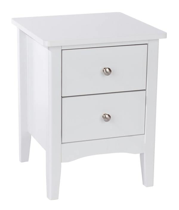 Core Products Set of 2 Como White Shaker 2-Drawer Bedside Cabinets