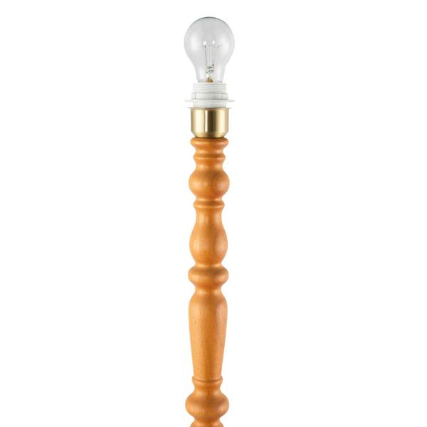 Classic Oak Wooden Standing Floor Lamp Base with Intricate Pole Design Image 5