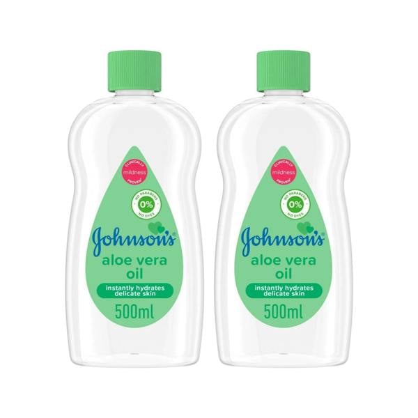 Johnsons Johnson's Baby 500m Aloe Vera Oil x2